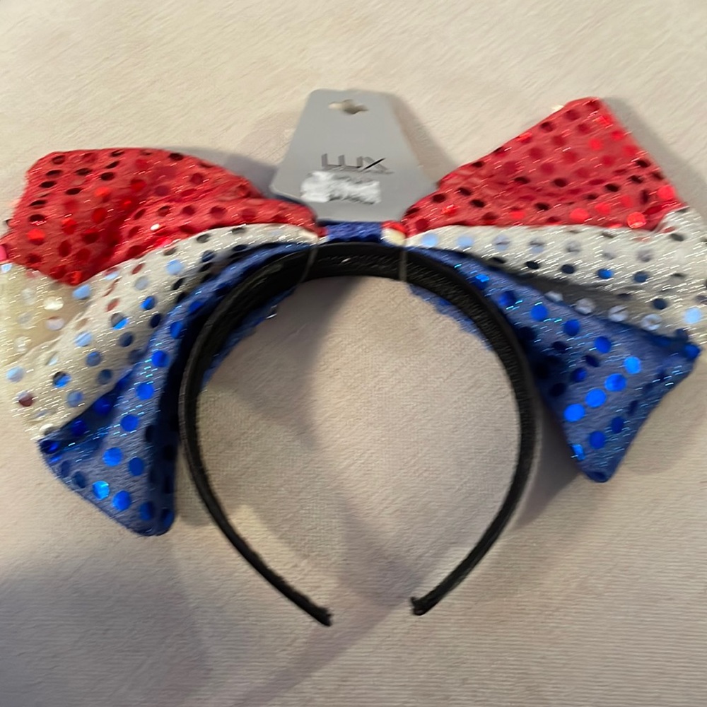 Red white and blue headband